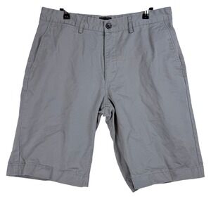 Gap Khakis Men's Gray Chino Shorts Flat Front Casual Everyday Size 33